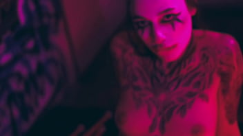 Clown girls are enjoying foot fuck