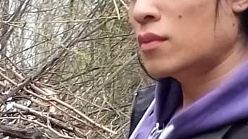 Cute Asian Twink Jerks Off Moans And Squirts Big Cumshots Outdoors thumbnail