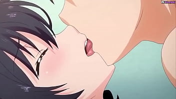 Grandes tetas no se sacia con semen en su boca