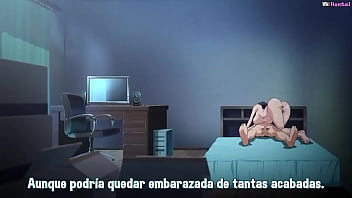 Grandes tetas no se sacia con semen en su boca