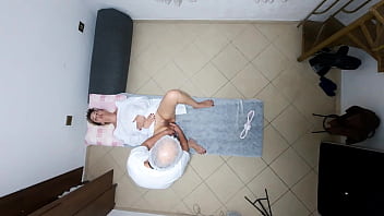 The doctor takes advantage of the patient's innocence and fills her ass