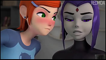 Gwen learns from raven about boobjob Gwen learns from raven about boobjob
