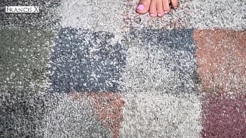 Horny big tits blonde worships cock with mouth & feet before a messy tit cumshot