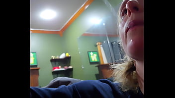 Quick suck and fuck for wife before creampie