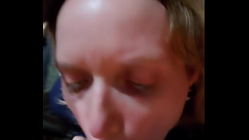 Quick suck and fuck for wife before creampie