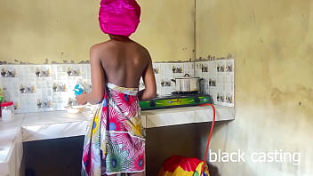 I fuck my house help in the kitchen while she was trying to cock because my wife is not around