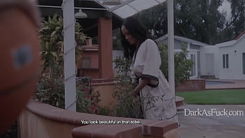 Busty black spider woman dominates husband and the neighbor