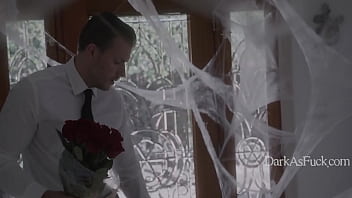 Busty black spider woman dominates husband and the neighbor