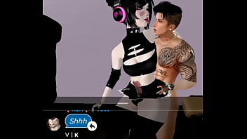Moendo cuzinho de menina gamer do imvu