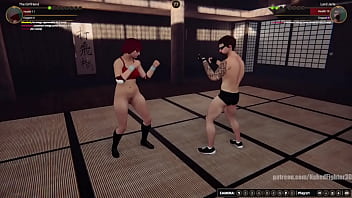 Girlfriend vs jerle nf3d mixed sex combat maledom