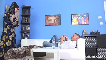 This sexy and hot muslim lady in hijab wants his hard cock very much