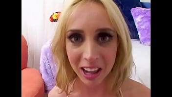 Kelly wells sexy blonde huge cock pov deepthroat face fuck blowjob and cum swallow