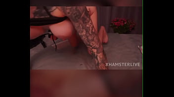 Extreme long dildo in ass