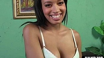 Ebony chick with big tits gets naked