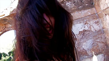 Super moaning orgasm in the woods