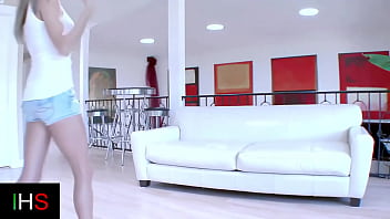 Blonde with light skin takes a black cock in her pussy which expands it a lot