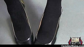 Horny ebony bukkake gangbang 2