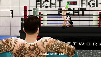 Threesome in a sparring ring