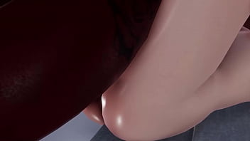 Nerdy redhead in interracial action