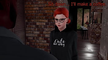 Nerdy redhead in interracial action