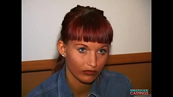 Pretty redheaded teen discovers anal at the private casting