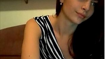 European babe toys and rubs tight pussy and teases