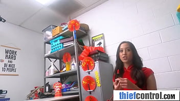 Chinese new year's heist turns into desk banging for a naughty teen