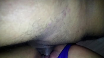 My cuckold hubby is waiting for me to lunch but he doesn't know im fucking and being creampied by his black friend