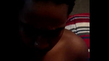 Ebony gets cum facial