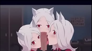 Cartoon bj cerberus helltaker