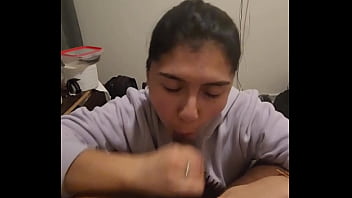 My gf gives me a quick bj she can't let go of my dick