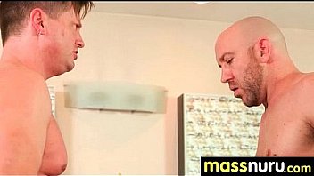 Busty teen gives nuru sex massage 19