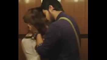 Kiss scene in lift