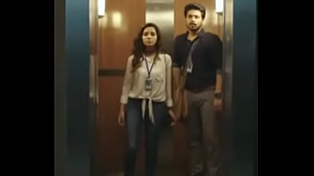 Kiss scene in lift
