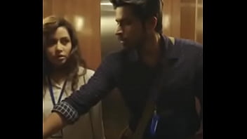 Kiss scene in lift