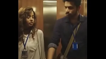Kiss scene in lift