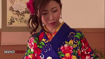 Elegant kimono passionate encounter with ayumi shinoda