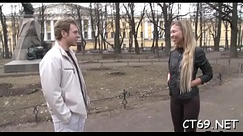 Filthy floozy gladly opens her mouth to collect cum on her face