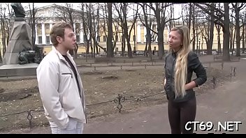 Filthy floozy gladly opens her mouth to collect cum on her face