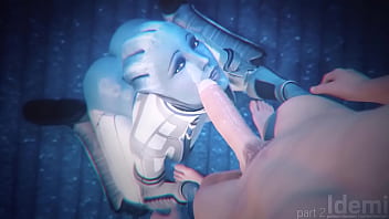 Liara blowjob and facial