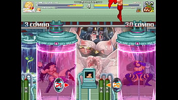 Mugen super busty heroine vs sluggs in the lab