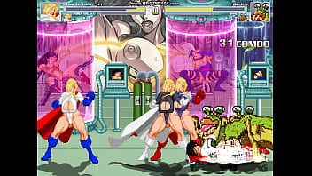 Mugen super busty heroine vs sluggs in the lab Mugen super busty heroine vs sluggs in the lab