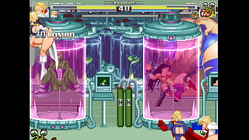 Mugen super busty heroine vs sluggs in the lab