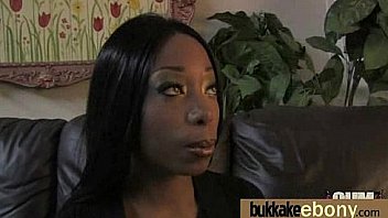 Ebony babe sucks too many white cocks 10