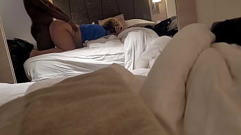 Fucking my thick girlfriend in front of the hotel mirror