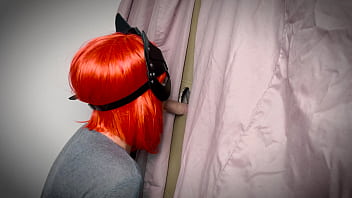 Ginger girl found gloryhole