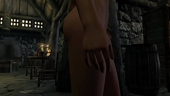 After saving her the ralof has sex with the girl he saved