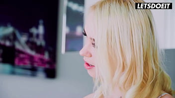 Blonde lesbian dominates her redhead bff in bed letsdoeit