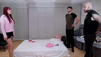 Young girl thanks her neighbors for their help by riding their cocks and milking their cum allison sweet