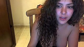 This teen masturbates on the chair of her room